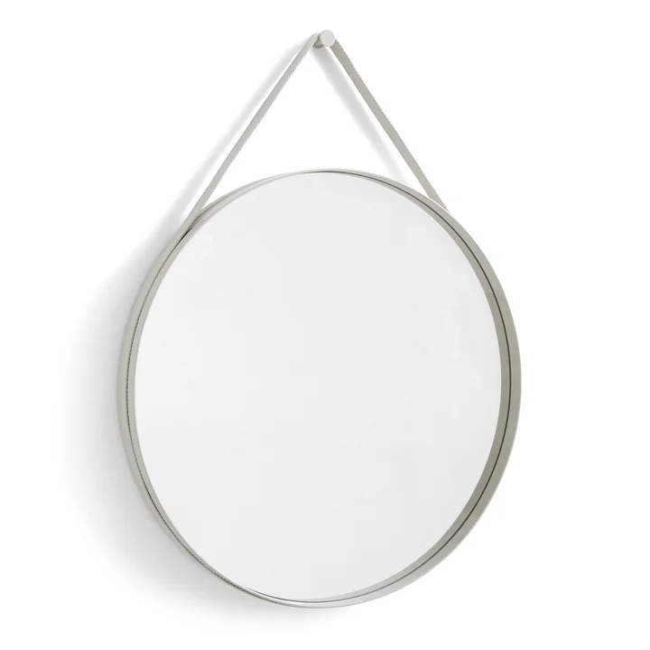 HAY - Strap Mirror No. 2 , Ø 70 cm, hellgrau