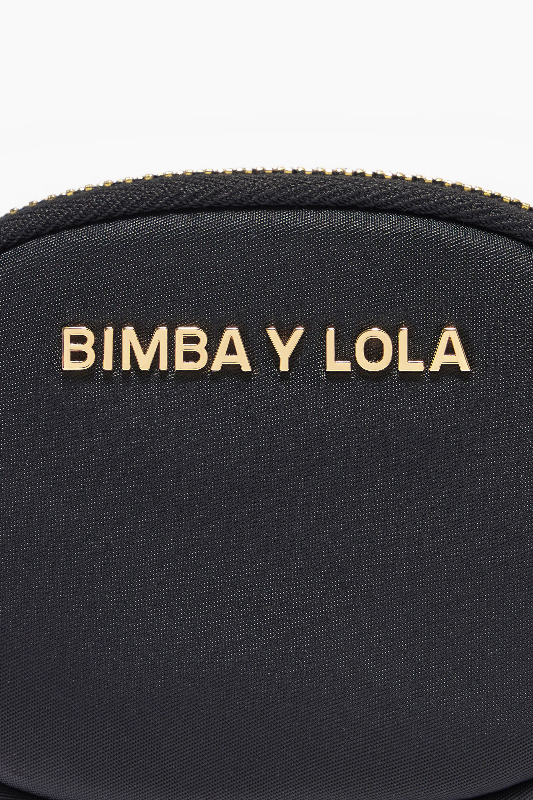 Porta-moedas oval de náilon preto