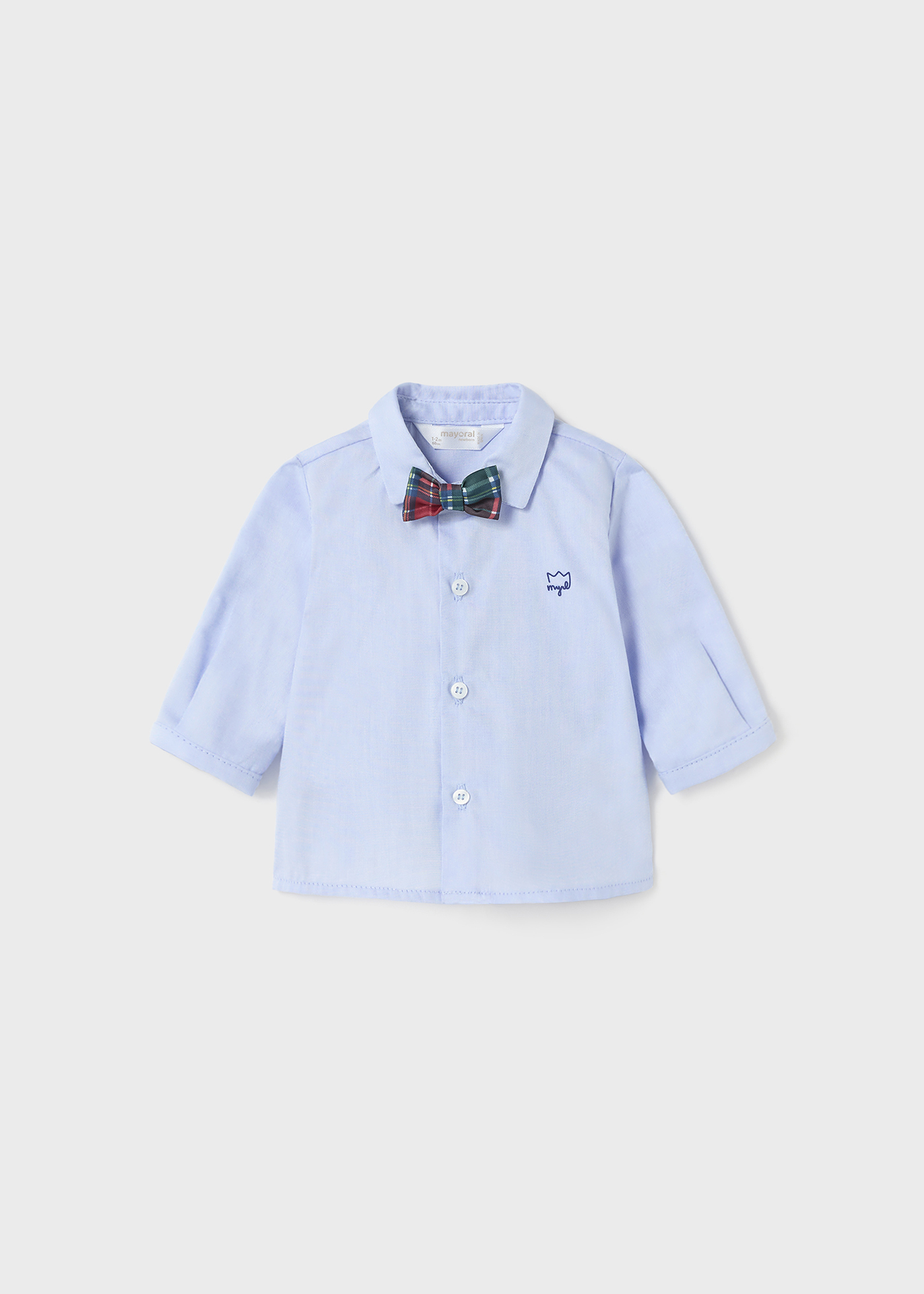 Camisa de recém-nascido com gravata borboleta