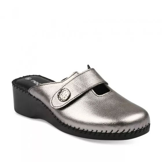 Mules GRIS NEOSOFT RELAX CUIR