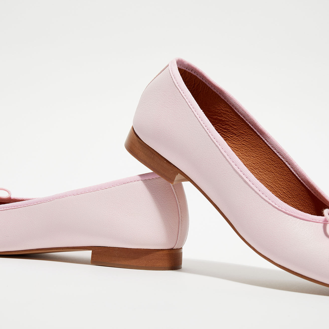 Quartier Latin Ballerines en Cuir Jeanne roses