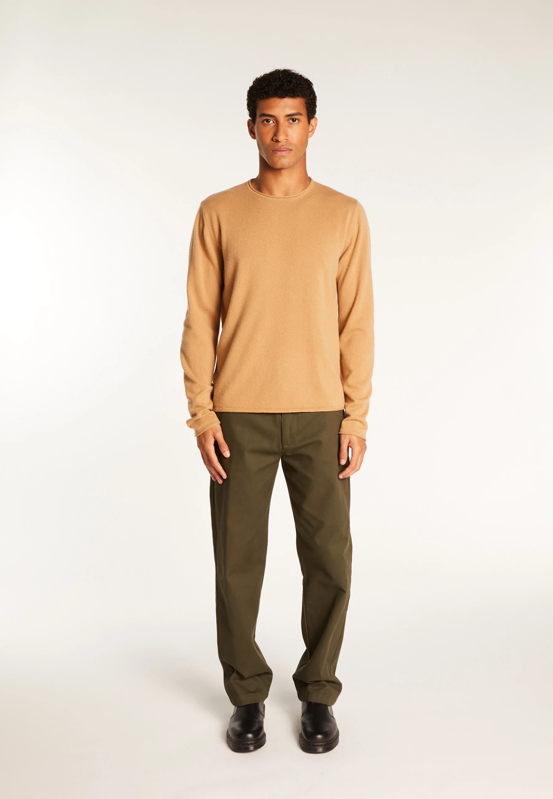 ERNESTOAH24 - Pull cachemire col rond | Marron