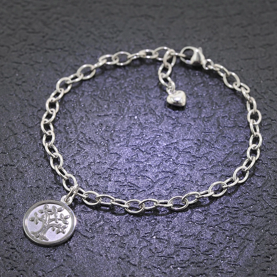 trendor Mädchen-Armband mit Lebensbaum 925 Sterlingsilber 18 cm silver