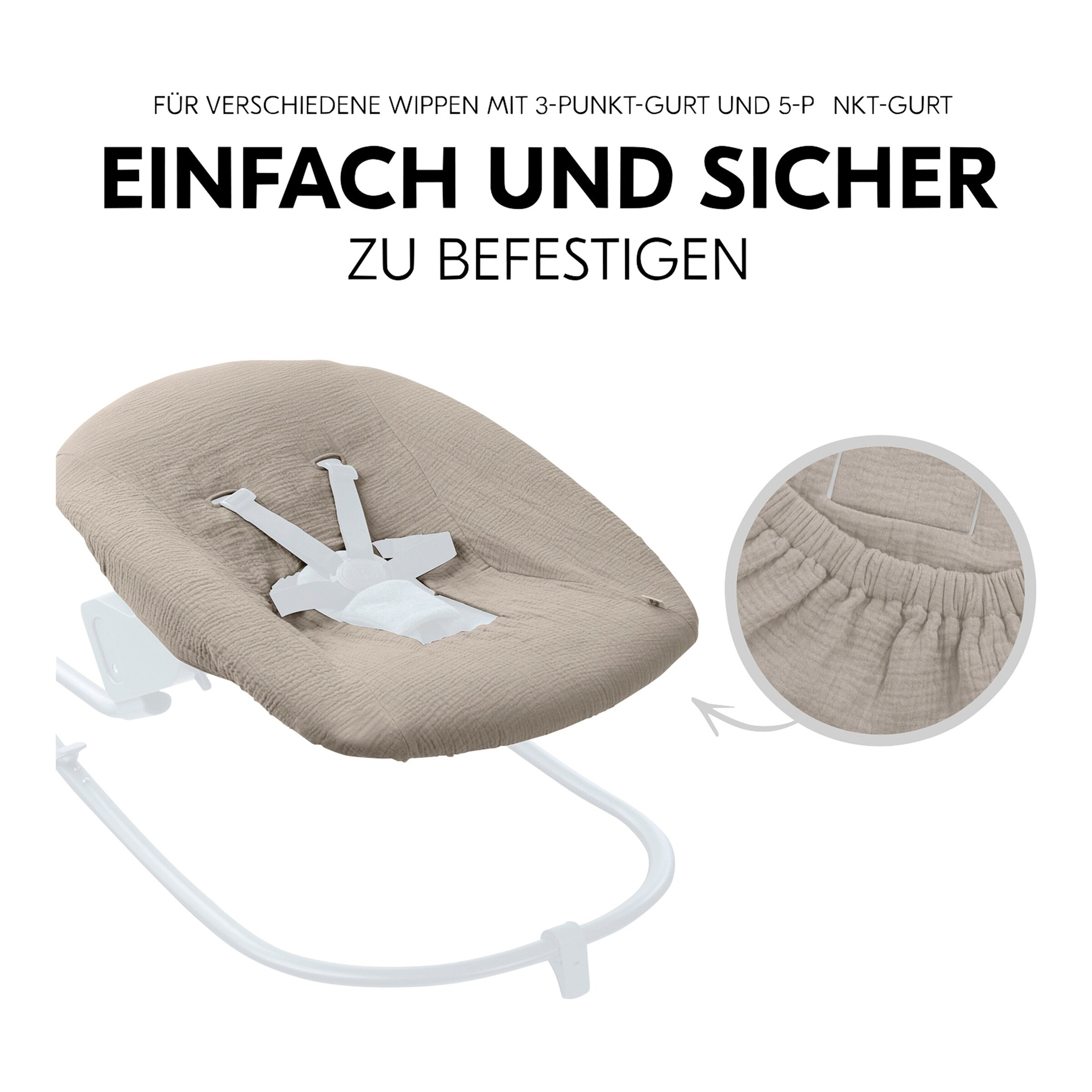 Hauck Textil-Bezug Musselin für Alpha Bouncer