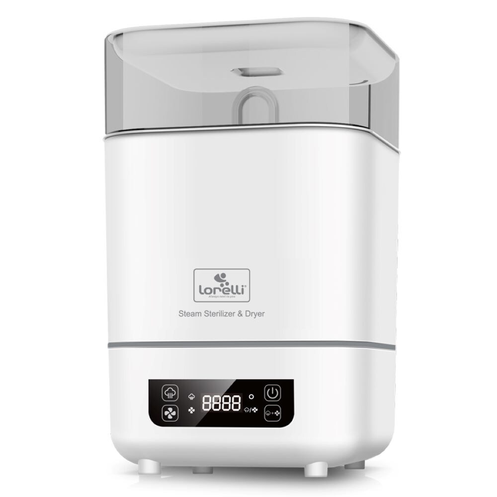 Lorelli Sterilisator und Trockner 2 in 1 Touchscreen-Display Messbecher, 2 Körbe weiß