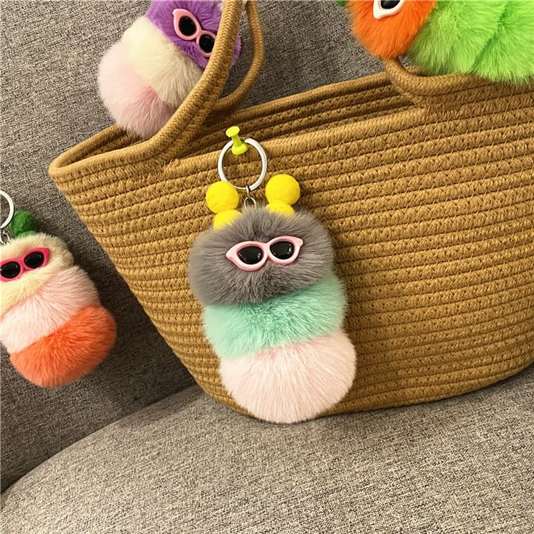 Porcini - Rups Chenille Tashanger Sleutelhanger (Verschillende Ontwerpen)