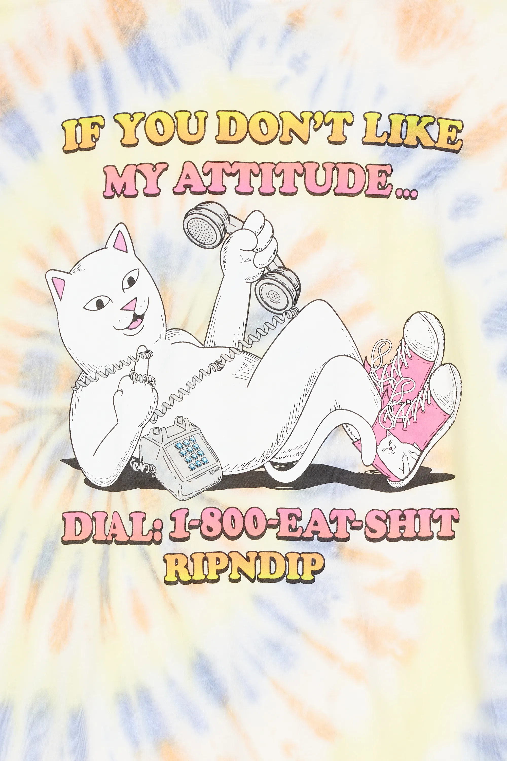 RIPNDIP T-shirt HOWS MY ATTITUDE Multicolore