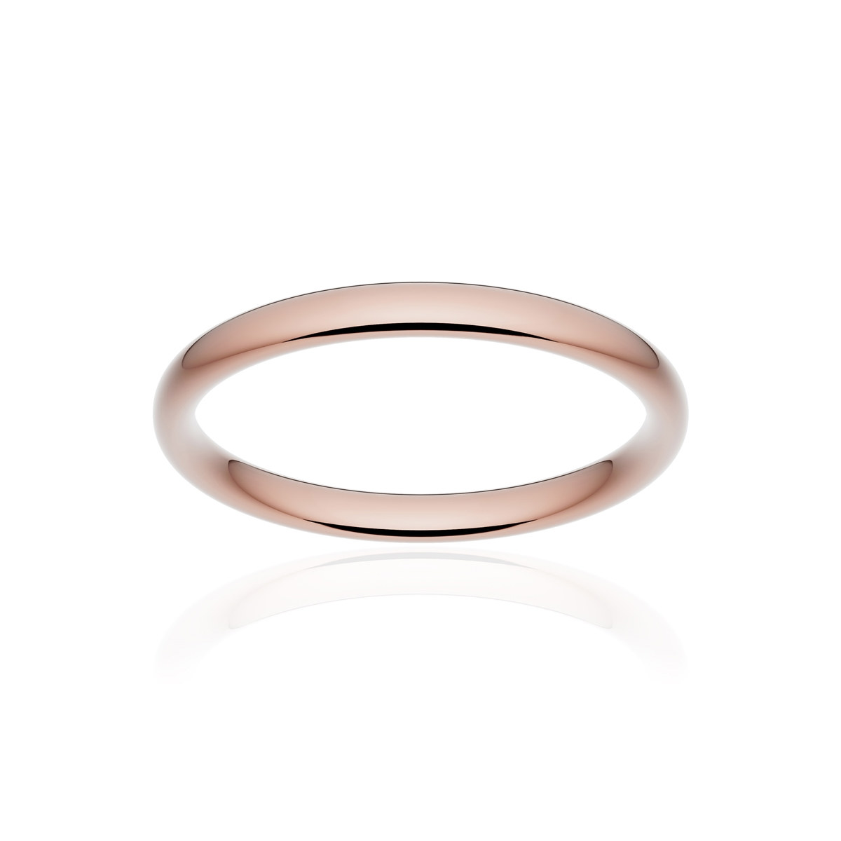 Alliance or 375 rose poli ruban confort 2,5mm