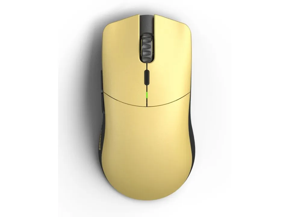Glorious PC Gaming Race Model O PRO, Højre hånd, Optisk, RF trådløst, 19000 dpi, 1 ms, Gul