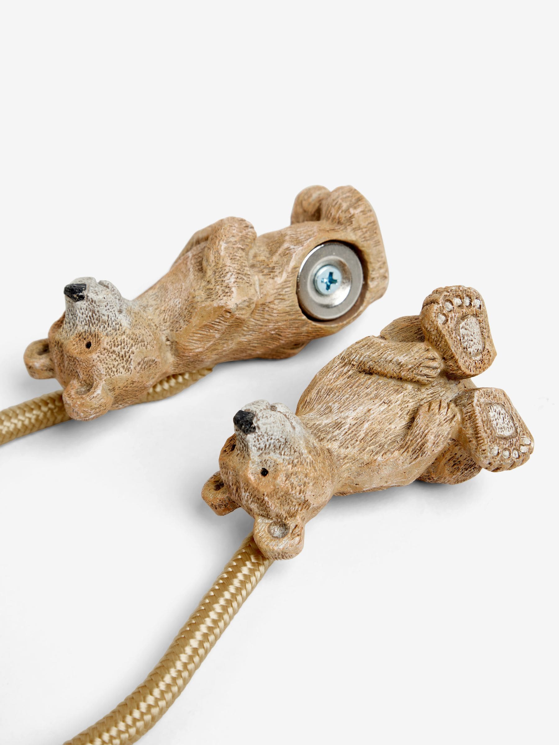 Set van 2 magnetische gordijnkoorden met Barnaby The Bear
