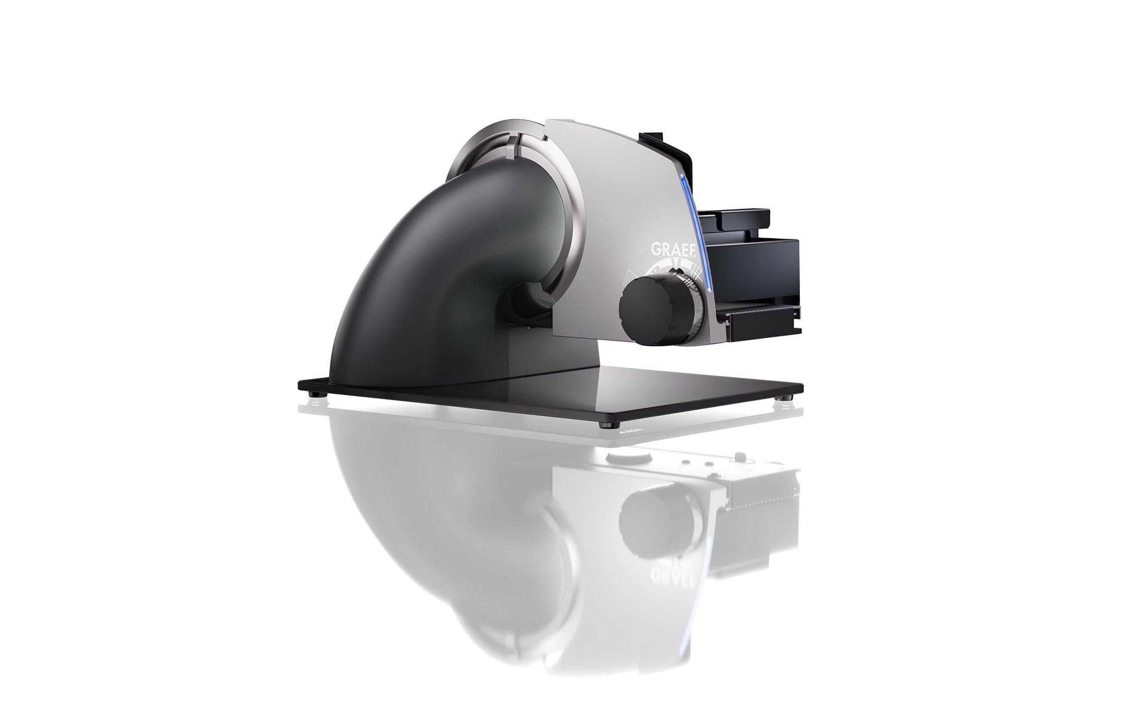 Schneidemaschine SKS720 Grau<br>Stilvoller Allesschneider mit einzigartigem Beleuchtungskonzept