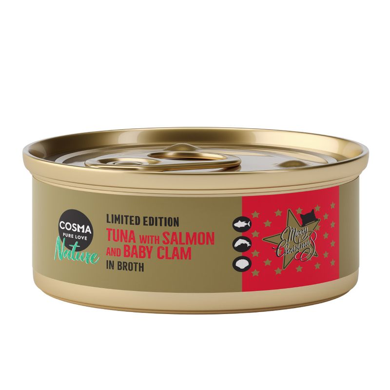 Cosma Nature Édition de Noël : thon, saumon, petites moules
