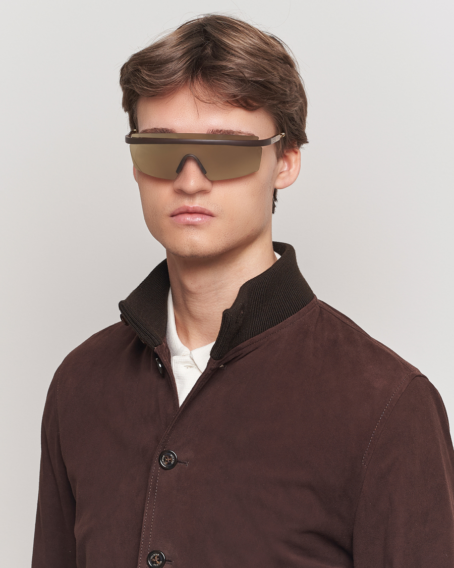 Oliver Peoples R-4 Sunglasses Matte Umber
