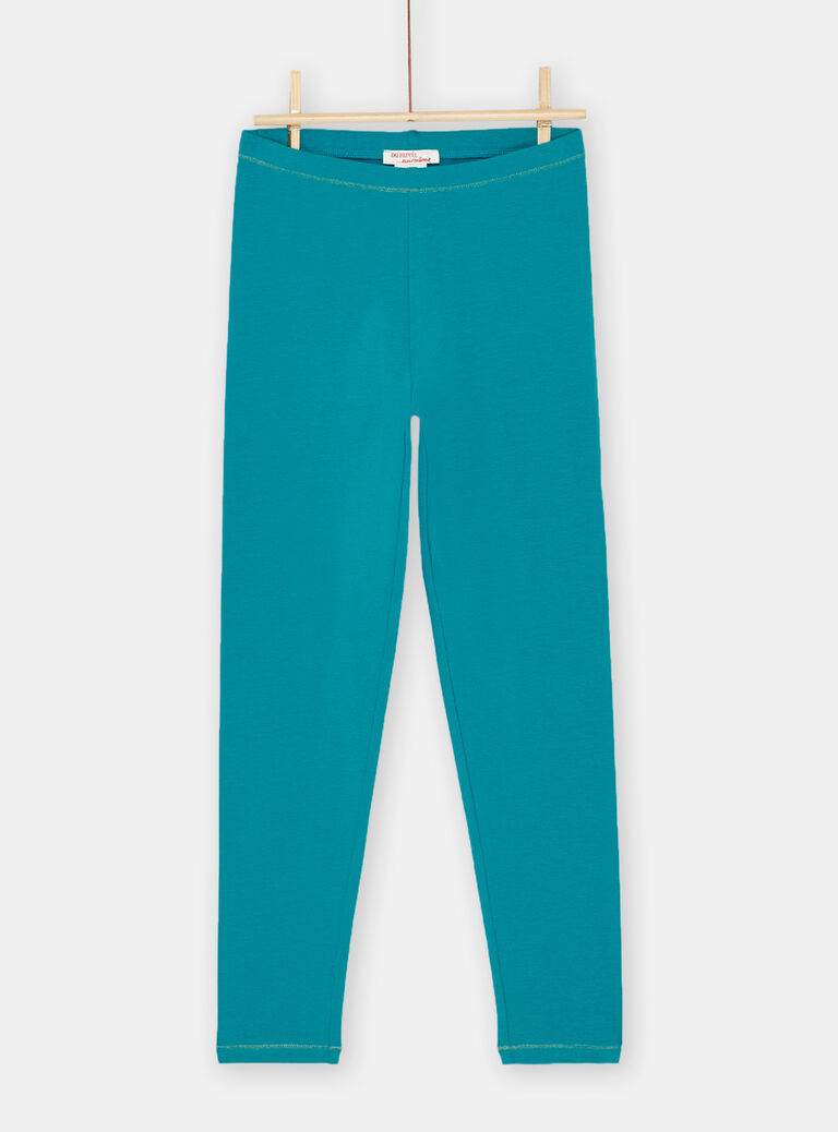 Legging turquoise foncé fille