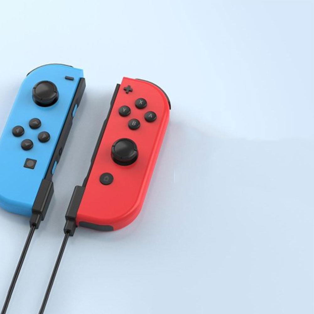 (2-fach) Dual Ladekabel Charging Cable für Nintendo Switch / OLED Controller Joycon - Schwarz