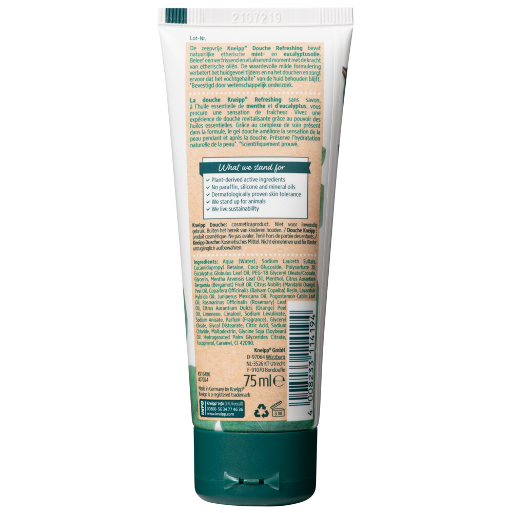 Kneipp Mini Douche Refreshing75 ml