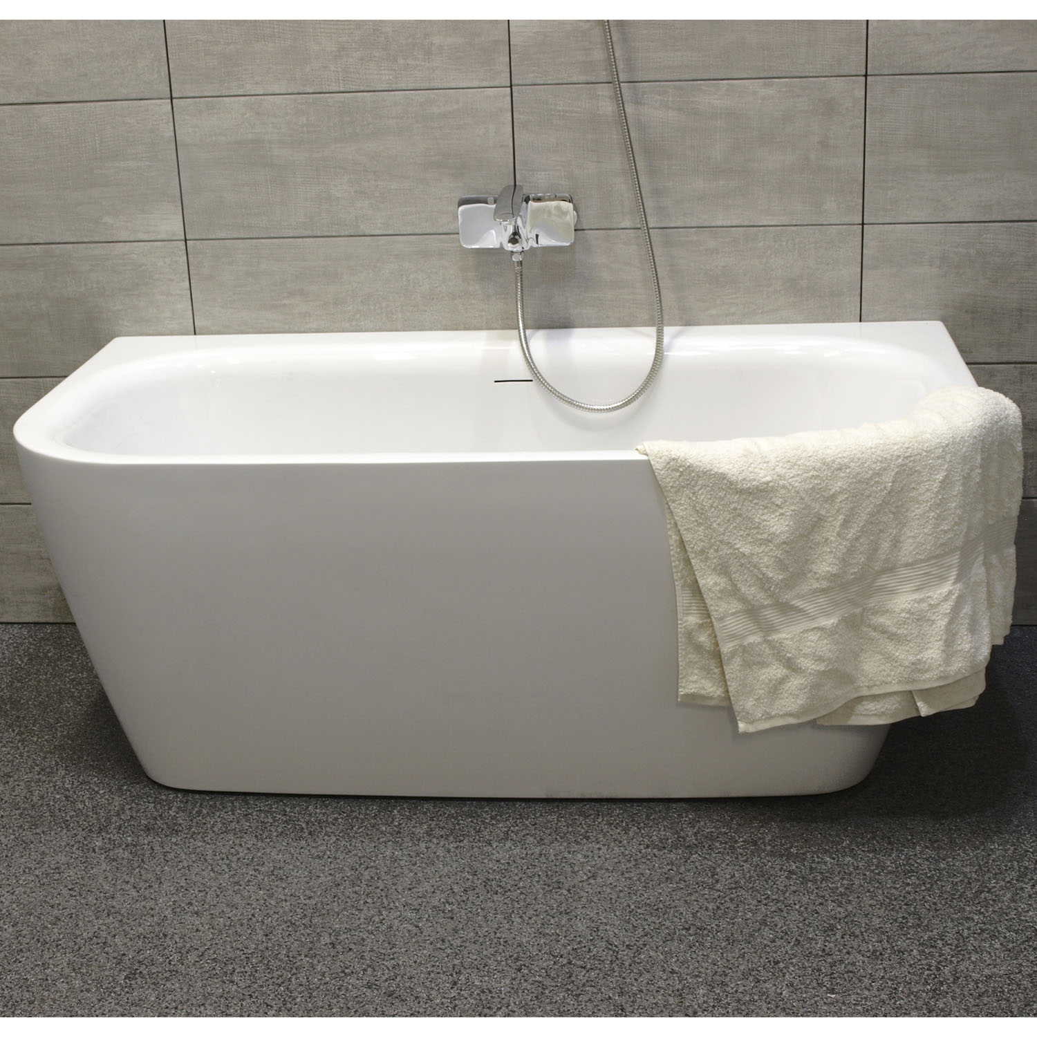 Kerra Mona back to wall vrijstaand bad 150x75cm wit