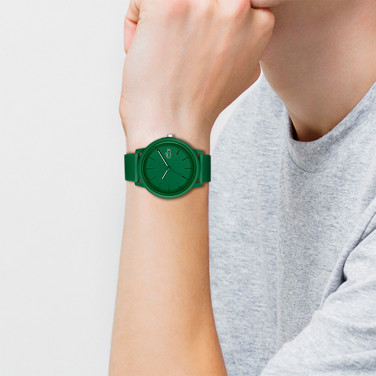 Montre Lacoste.12.12 homme résine bracelet silicone vert