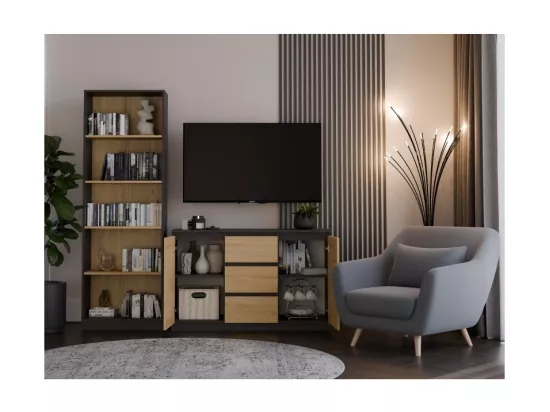 Malwa 2D3S Commode ANTRACITE ARTISAN