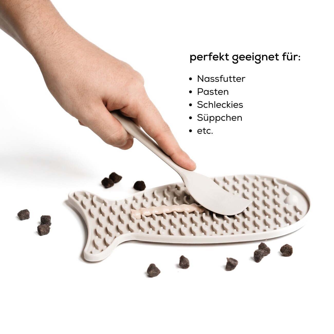 Minty&Marla Schleck Set mit Spatel Katze beige