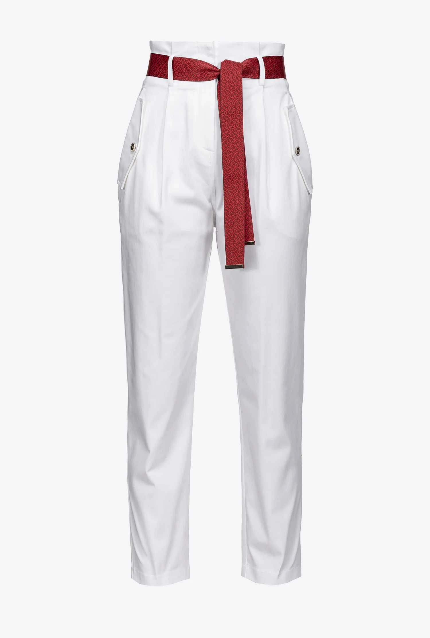 Pantalon à ceinture logotée | Blanc