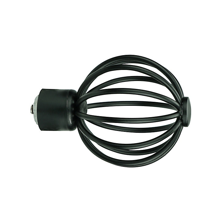 Embout boule pour barre à rideau en fil de fer de 19 mm Araxos GoodHome noir