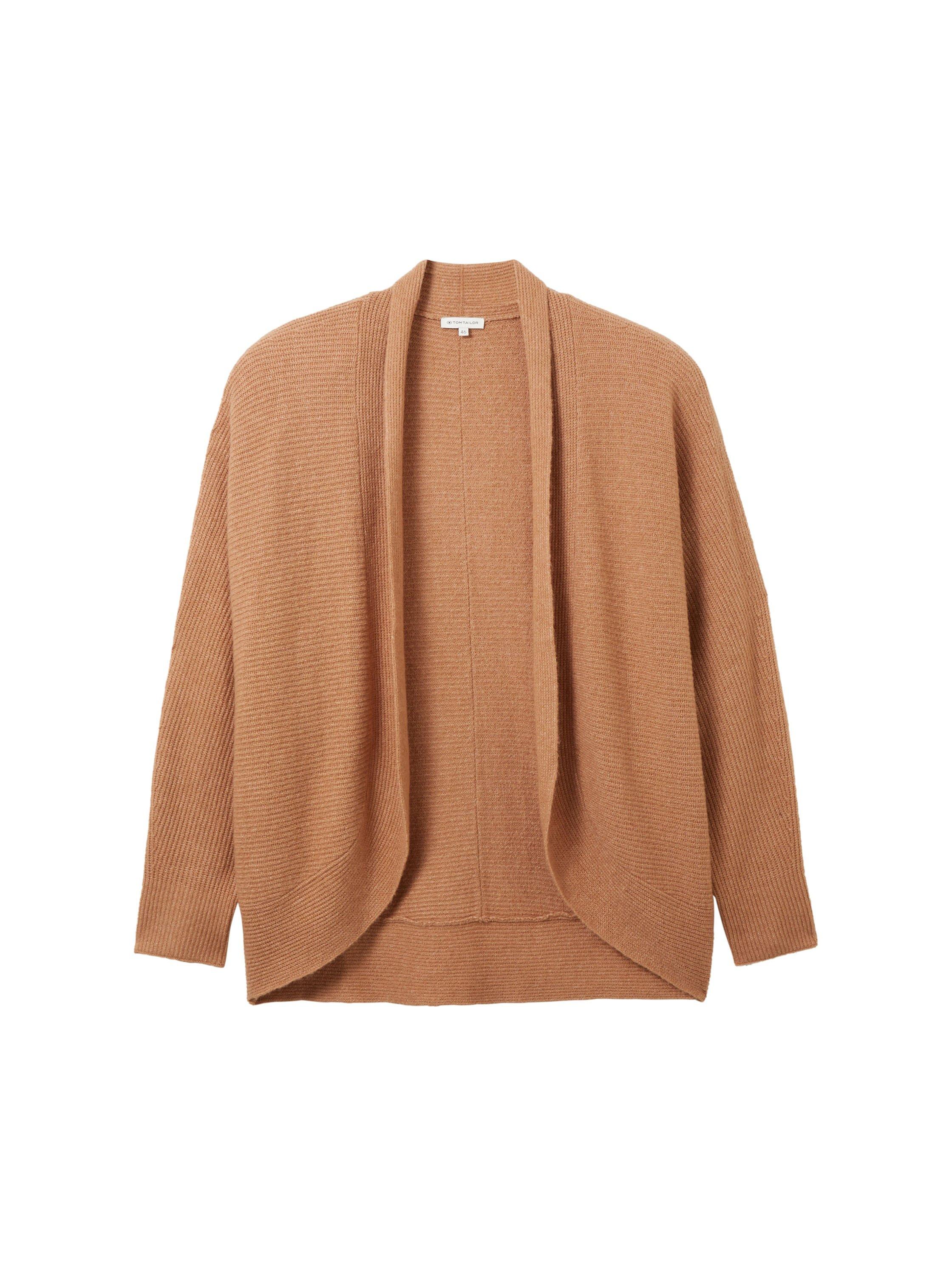 Melierter Cardigan in verschlussloser Form