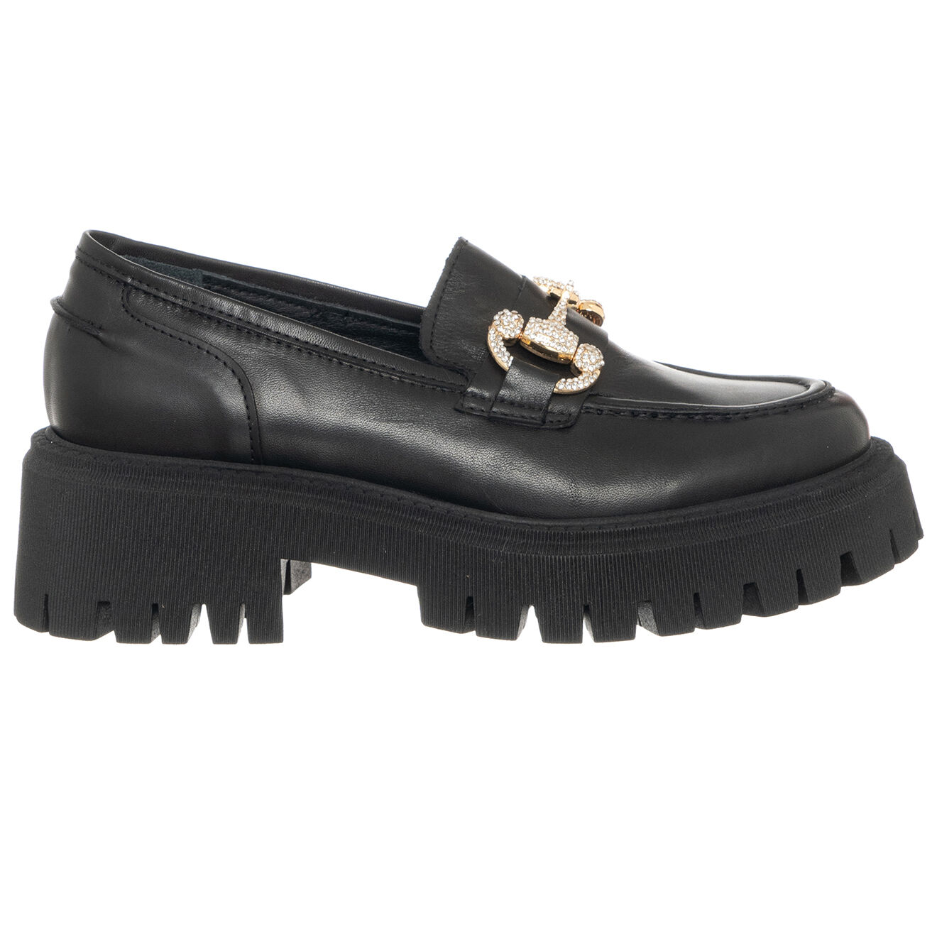 Loretta Pettinari Mocassins en Cuir Oria noirs - Talon 4.5 cm
