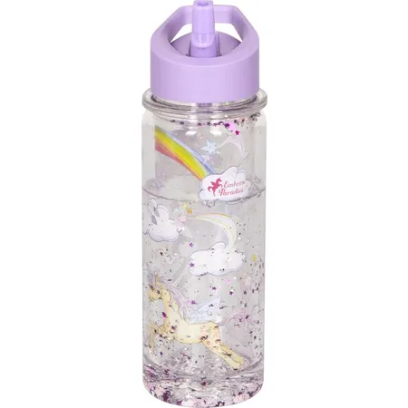 Die Spiegelburg Glitzer-Trinkflasche (ca.0,3 l) - Einhorn-Paradies
