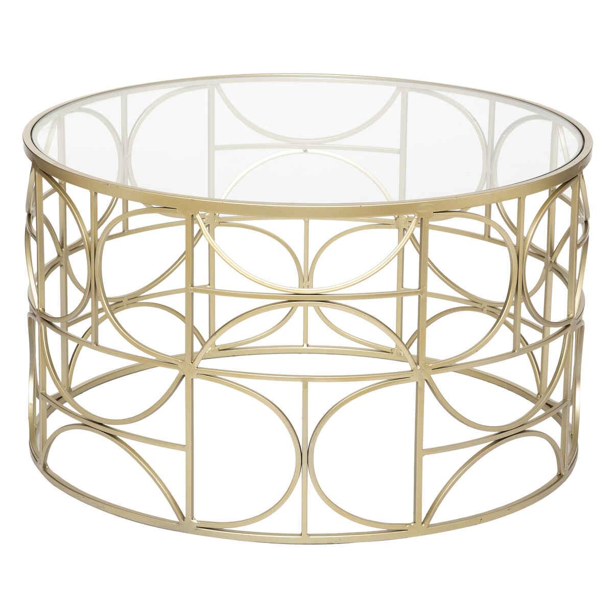 TABLE BASSE ARTIFICE DORE D.71X41CM