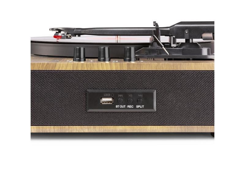 Fenton Plattenspieler mit Bluetooth RP162 Hellbraun Hochwertiger Plattenspieler mit Keramik Tonabnehmer