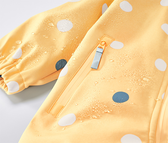 Kleinkind-Softshell-Einteiler, Punkte-Alloverprint