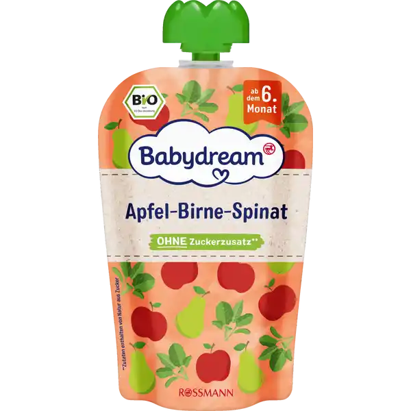 Babydream Apfel-Birne Spinat Pouch
