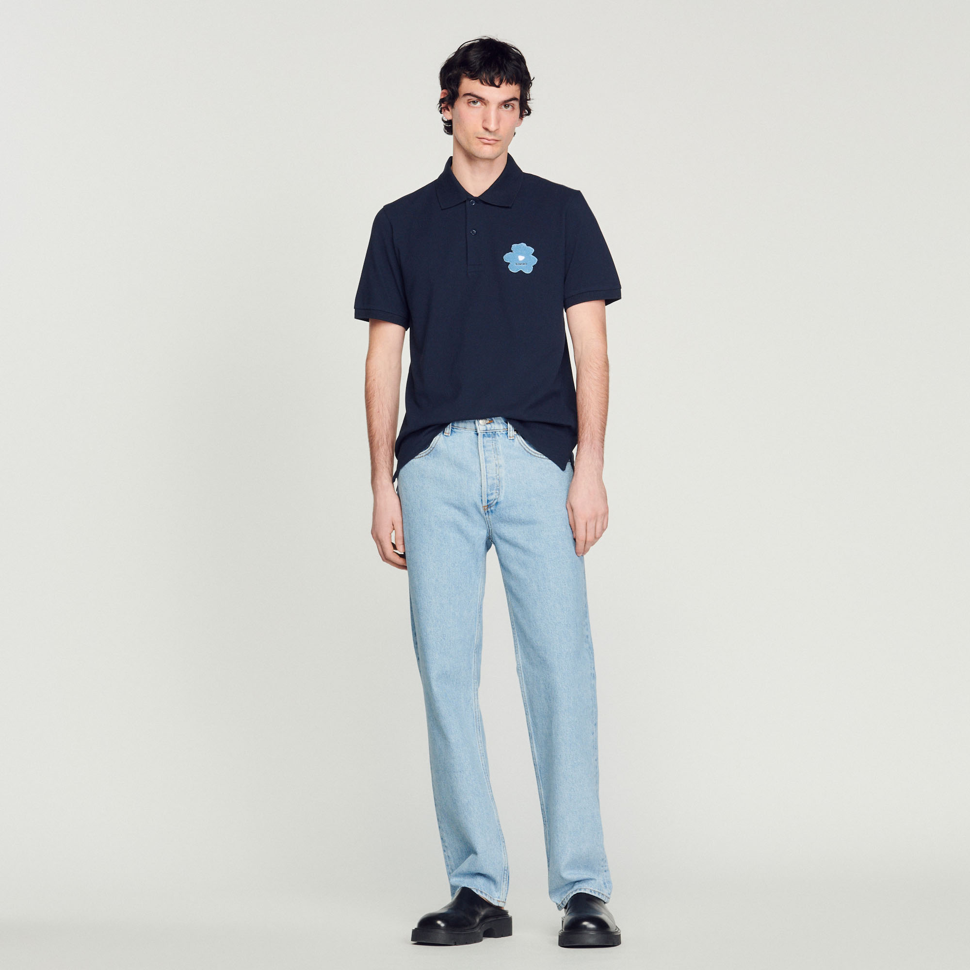 Polo broderie fleur