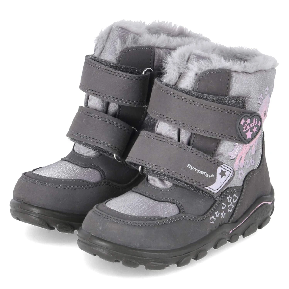 LurchiSnowboots KOSY SYMPATEX - grey-rose