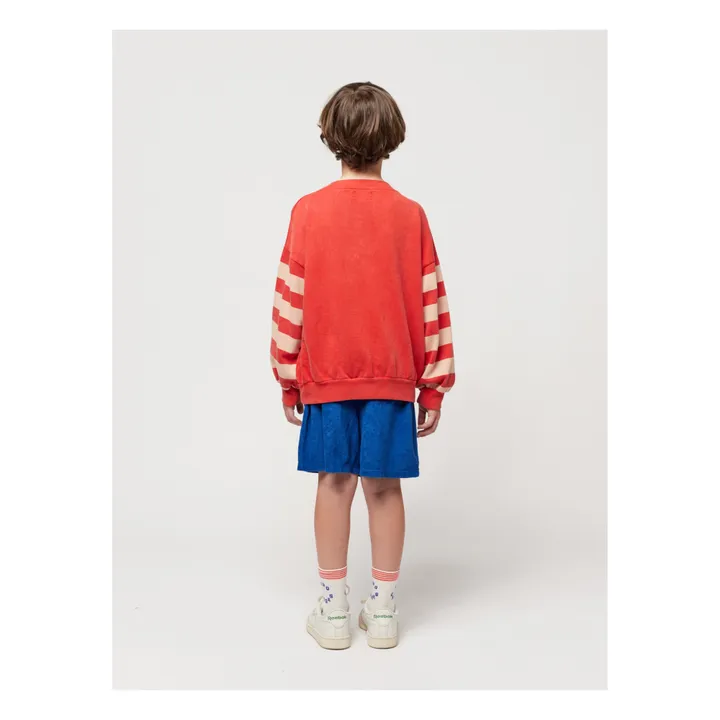 Bobo Choses Sweat Coton Bio à Rayures | Rouge