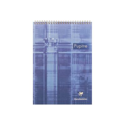 Clairefontaine - Bloc notes Pupitre - A4 - 160 pages - petits carreaux - à spirales - blanc