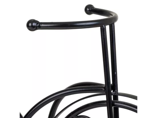 Support de pot de fleurs vélo en mosaïque et métal noir 53x23.5x36h