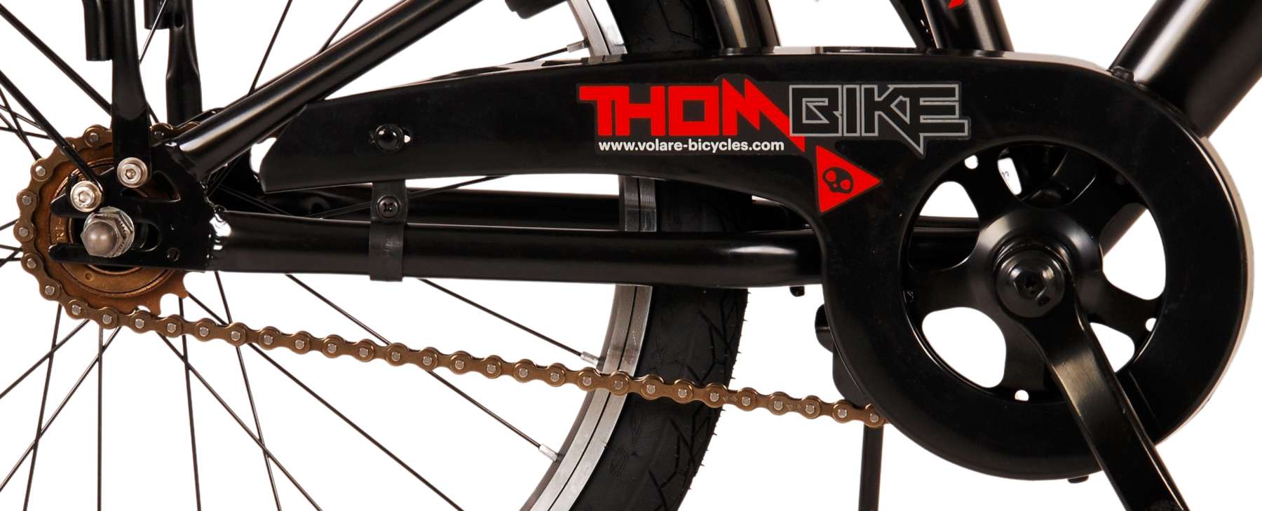 TPFSports Thombike Kinderfahrrad - Jungen - 20 Zoll - Rücktritt + Handbremsen - Schwarz/Grün