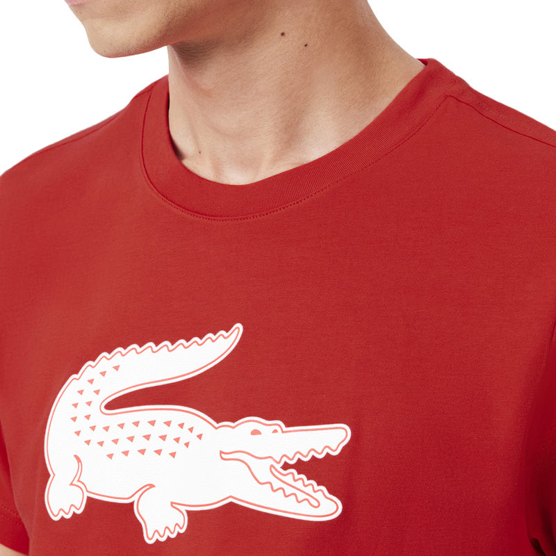 Tee-shirt Lacoste Sport logo 3D rouge