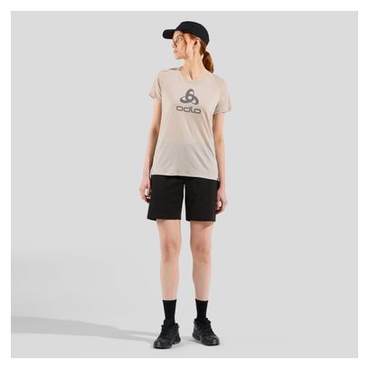 T-Shirt Technique Femme Odlo Ride 365 Performance Wool 130 Beige