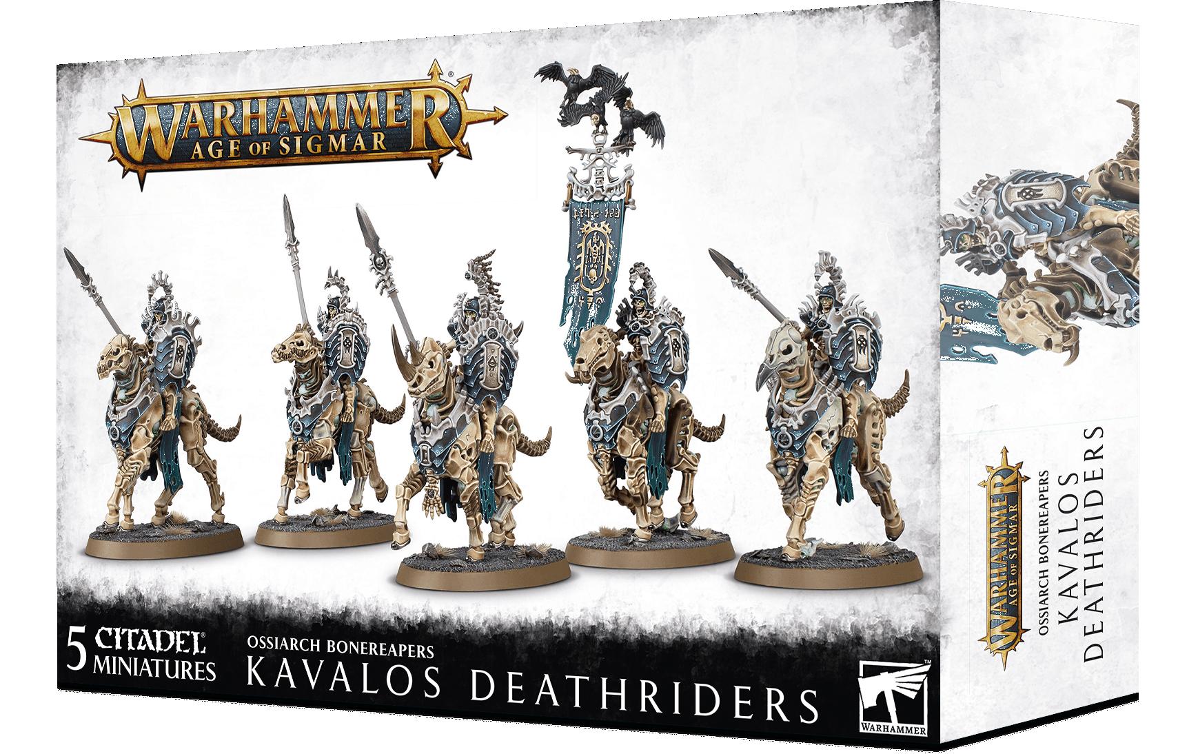 Figurenset WH AoS Ossiarch Bonereapers Kavalos DeathridersBausatz für 5 Figuren
