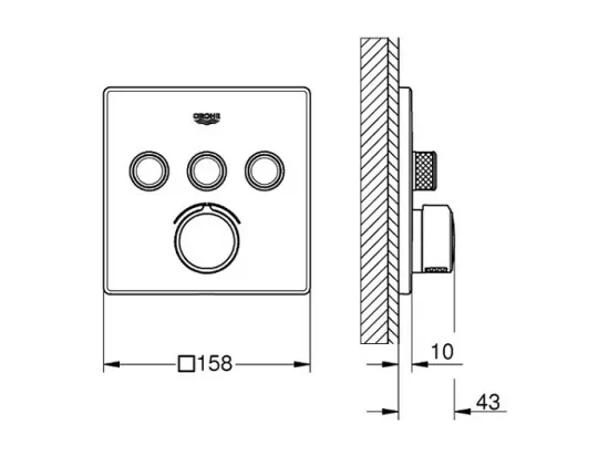 GROHE - Set de douche SmartControl mécanique 34712000