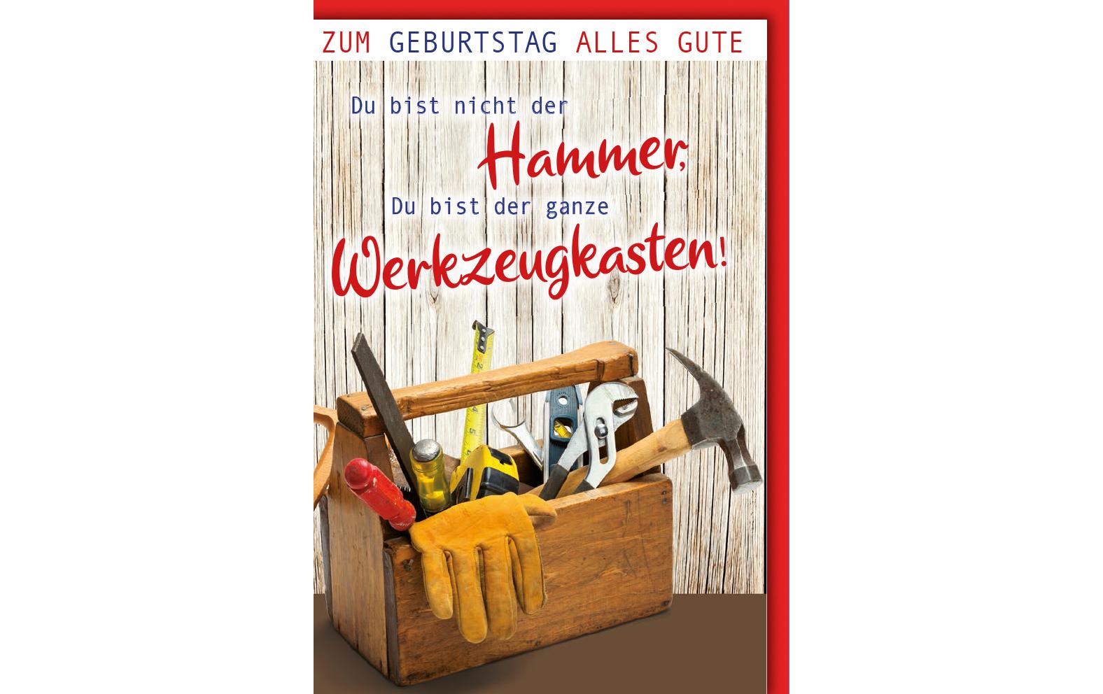 Geburtstagskarte Handwerker 11.5 x 17 cmGlückwunschkarte zum Geburtstag