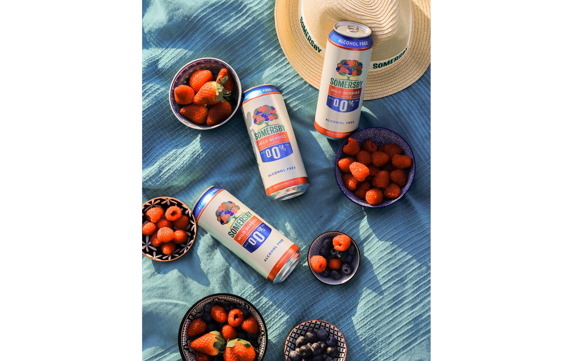 Wild Berries alkoholfrei 4 x 0.5 lSpritziger Cider mit Beerenaroma