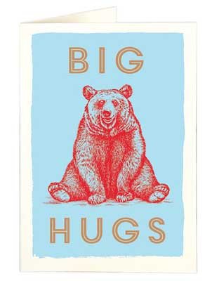 Big Hugs Bear Greetings Card