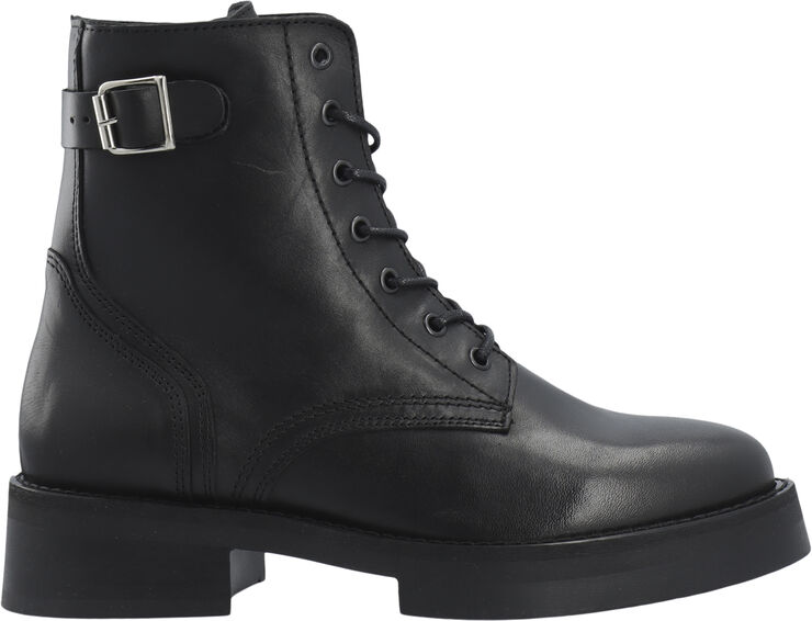 Bianco BIAPANAMA Lace Up Boot Smooth Leather Black