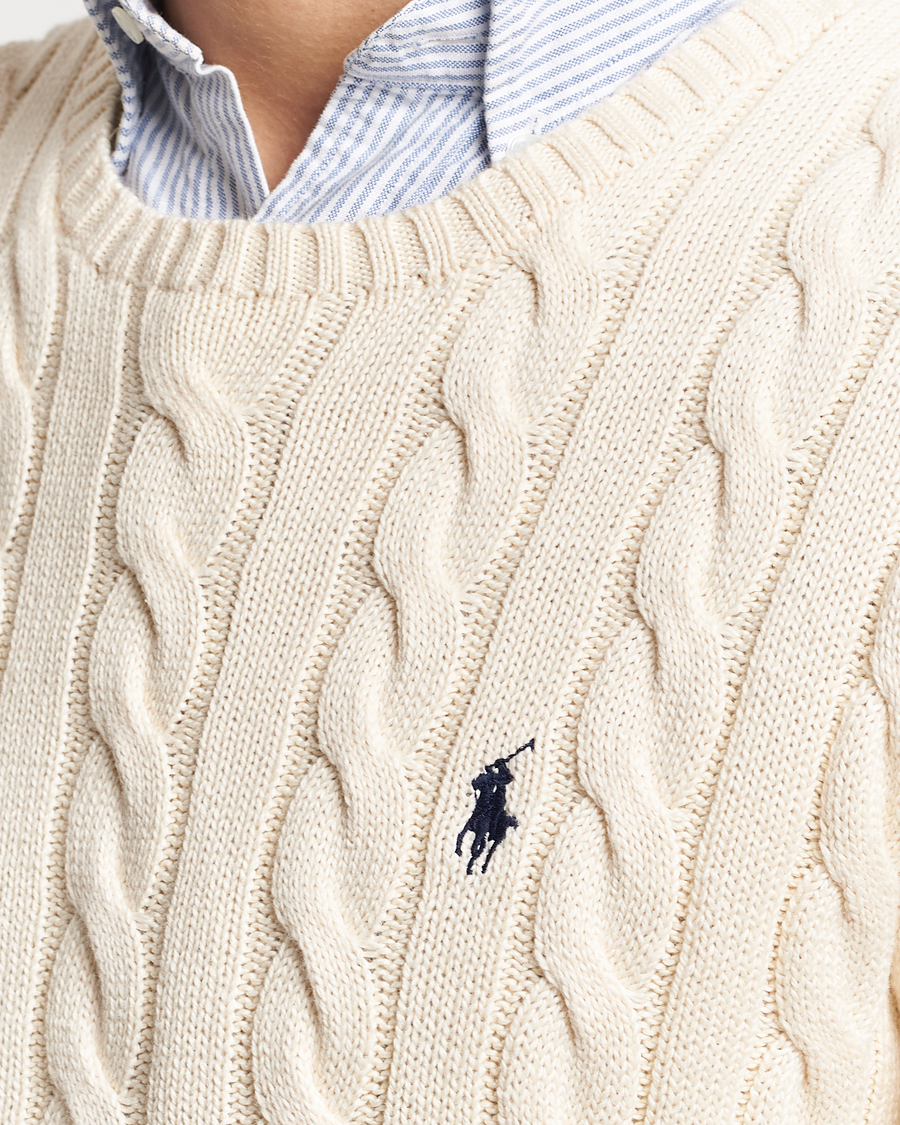 Polo Ralph Lauren Cotton Cable Pullover Andover Cream