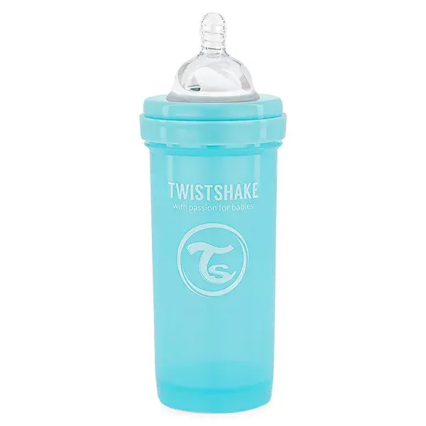 Mamadeira anticólica Twistshake para bebês, azul pastel, +2 meses, 260ml