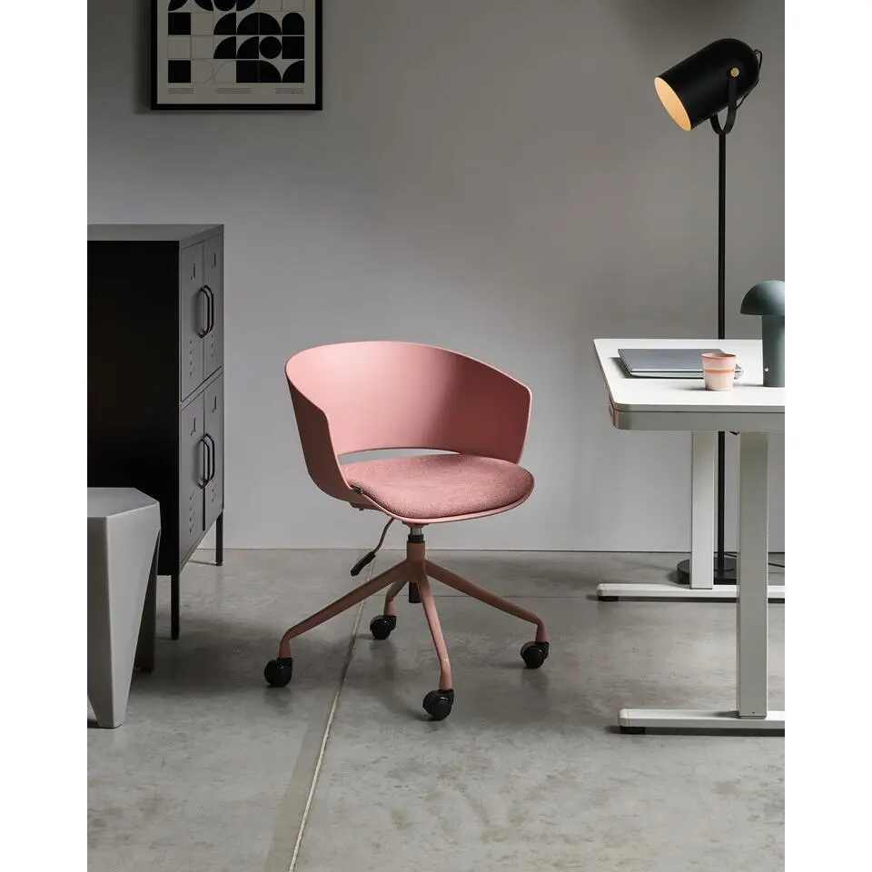 GLEEFUL - Bureaustoel - Roze - Polyester
